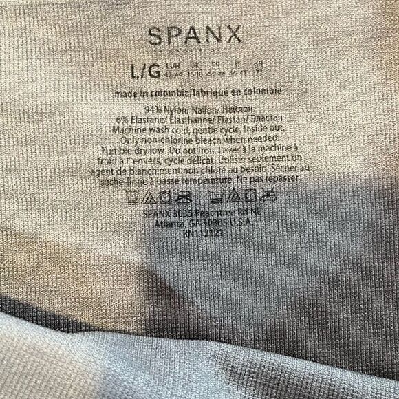SPANX Heather Camo Look At Me Now Seamless Stretch Leggings Size Large - Picture 3 of 3